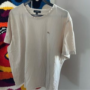 Off white/ neutral burberry square cut mens shirt